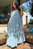 Gabriella Tie Shoulder Dress Wedgewood Blue